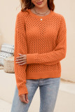 Hollow Eyelet Knitting Pulllover Sweater