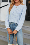 Floral Print Puff Long Sleeves Top