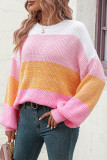 Colorblock Splicing Knitting Sweater