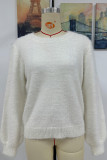 Lace Crochet Fleece Knitting Sweater