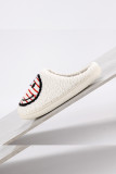 American Flag Smile Fluffy Slippers