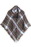 Buffalo Plaid Tassle Hem Kids Cape