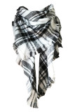 Stripes Plaid Splicing Scarf