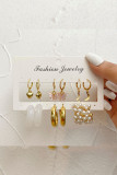 Alloy And Pearls Earrings Sets MOQ 3pcs