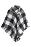 Buffalo Plaid Tassle Hem Kids Cape