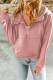 Pink Quarter Zip Kangaroo Pocket Hoodie