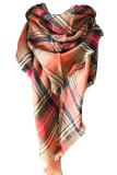 Stripes Plaid Splicing Scarf