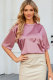 Pink Chest Pocket Loose Fit Short Sleeve T Shirt