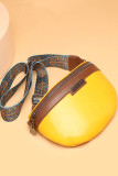 PU Leather Zipper Crossbody Chest Bag