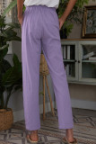 Plain Pockets Elastic Waist Jogger