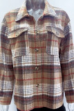 Plaid Button Pocket Shacket Coat