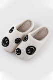 Smile Pattern Fluffy Slippers