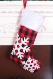 Buffalo Plaid Snowflake Reindeer Christmas Gift Bag