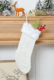 Cable Knit Fur Splicing Christmas Socks MOQ 3pcs