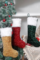 Plain Sequin Fur Christmas Socks MOQ 3pcs