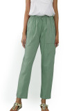 Plain Pockets Elastic Waist Jogger