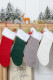 Cable Knit Fur Splicing Christmas Socks MOQ 3pcs