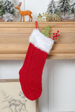 Cable Knit Fur Splicing Christmas Socks MOQ 3pcs