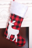 Buffalo Plaid Snowflake Reindeer Christmas Gift Bag