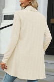Cable Knit Front Open Cardigan