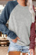 Color Block Sleeves Plus Size Top