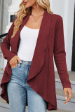 Cable Knit Front Open Cardigan