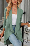 Cable Knit Front Open Cardigan