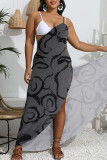 Printed Multiway One Piece Plus Size Beach Dress