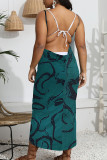 Printed Multiway One Piece Plus Size Beach Dress