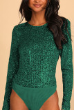 Sequin Glitter Long Sleeves Bodysuit