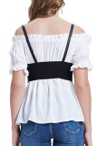 Spaghetti Buckle Leather Corset