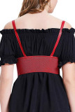 Spaghetti Buckle Leather Corset