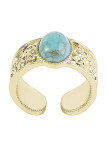 Graved Turquoise Ring MOQ 5pcs