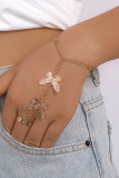 Alloy Spider Butterfly Bracelet With Ring MOQ 5pcs