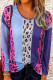 Leopard Color Block Plus Size Top
