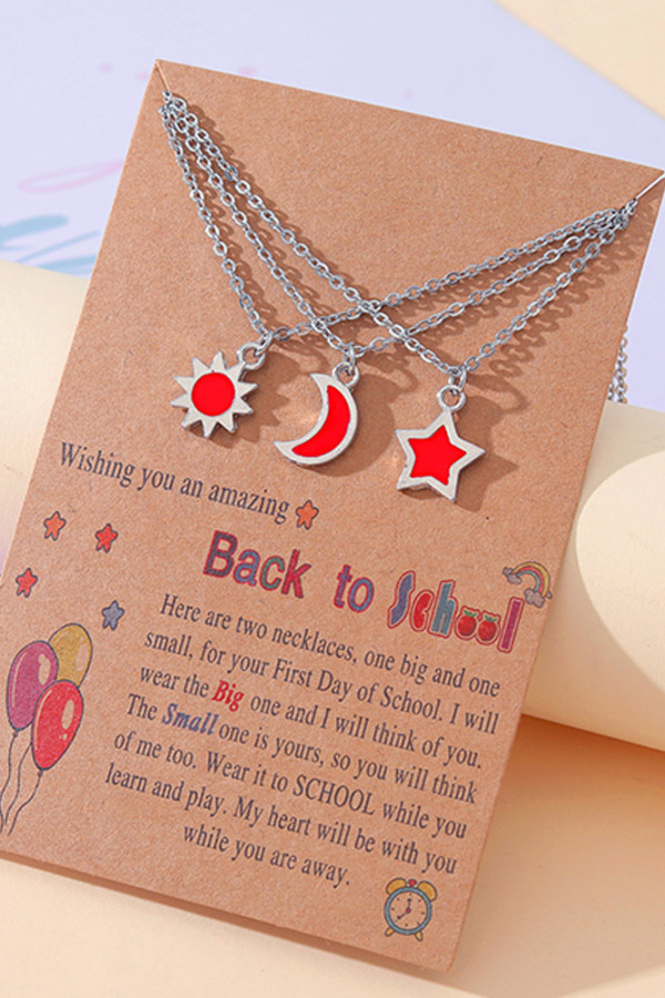 Sun Moon Star Necklace Set