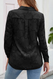 Plain Button Up Jacquard Shirt