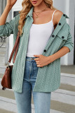 Plain Open Button Jacquard Shacket