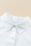 White Lightweight Shirt Style Beach Cover Up