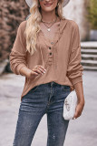 Plain V Neck Buttoned Hoodies