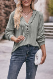Plain V Neck Buttoned Hoodies