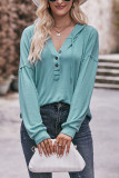 Plain V Neck Buttoned Hoodies