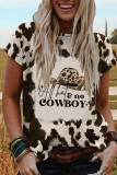 Leopard Bleached Western Graphic Crewneck Tee
