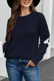 Letter A Print Knitting Pullover Sweater