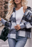 Button Up Fleece Plaid Jacket