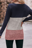 Colorblock Twist Knot Blouse