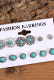 Turquoise Blossom Earrings Set