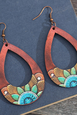 Boho Hollowed Wood Earrings