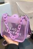 Chain Design PVC Crossbody Bag