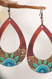 Boho Hollowed Wood Earrings